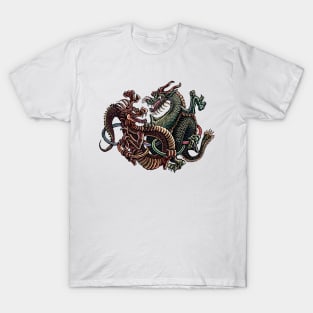 Dragons Fighting in Rings T-Shirt